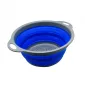 Mobile Preview: Küchenhelfer Silikon faltbares Sieb blau