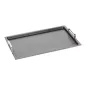 Preview: Guss-Grillplatte glatt 53 x 33 cm Griffe (GN 1/1)