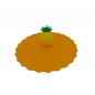 Preview: Silikondeckel Motiv Ananas orange 10 cm