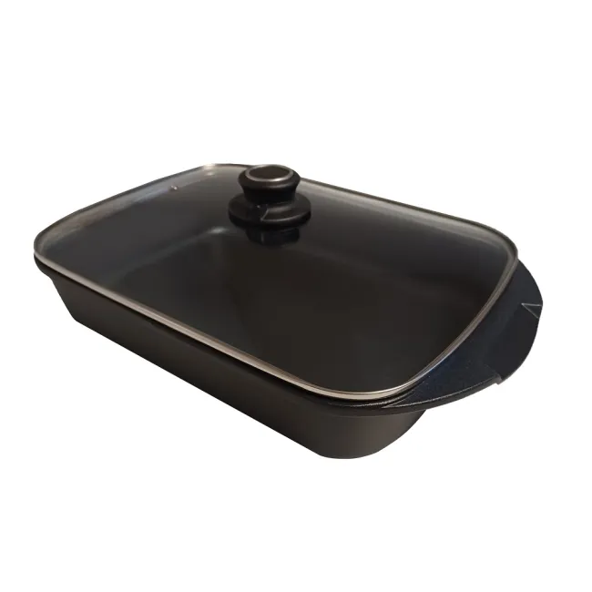 Bratreine Auflaufform groß mit Glasdeckel