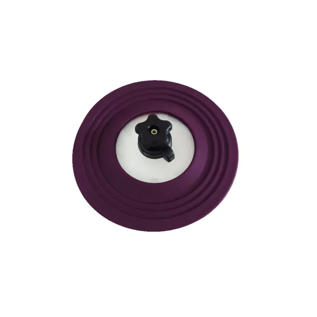 Bratdeckel rund klein 14 - 24 cm lila