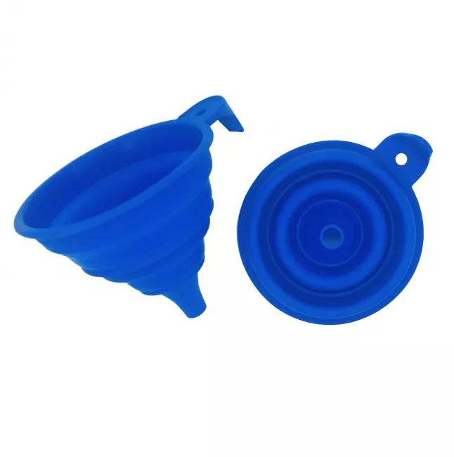 Küchenhelfer Silikon faltbarer Trichter blau