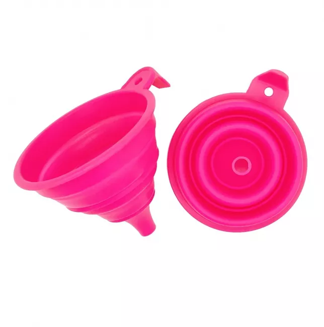 Küchenhelfer Silikon faltbarer Trichter pink