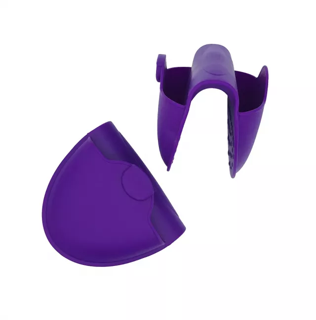 Silikon Fingerschutz mit Magnet 2-er Set lila