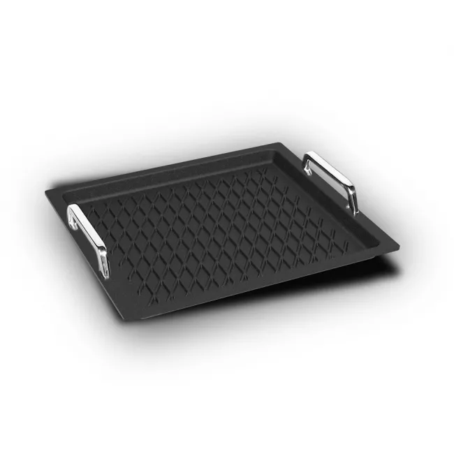 Gussplatte Grillplatte BBQ 37 x 33 cm (GN 2/3)