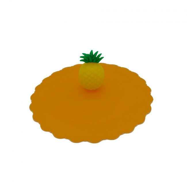Silikondeckel Motiv Ananas orange 10 cm
