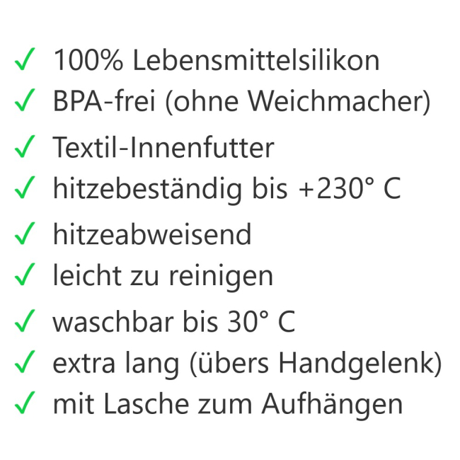 Backhandschuh Grillhandschuh