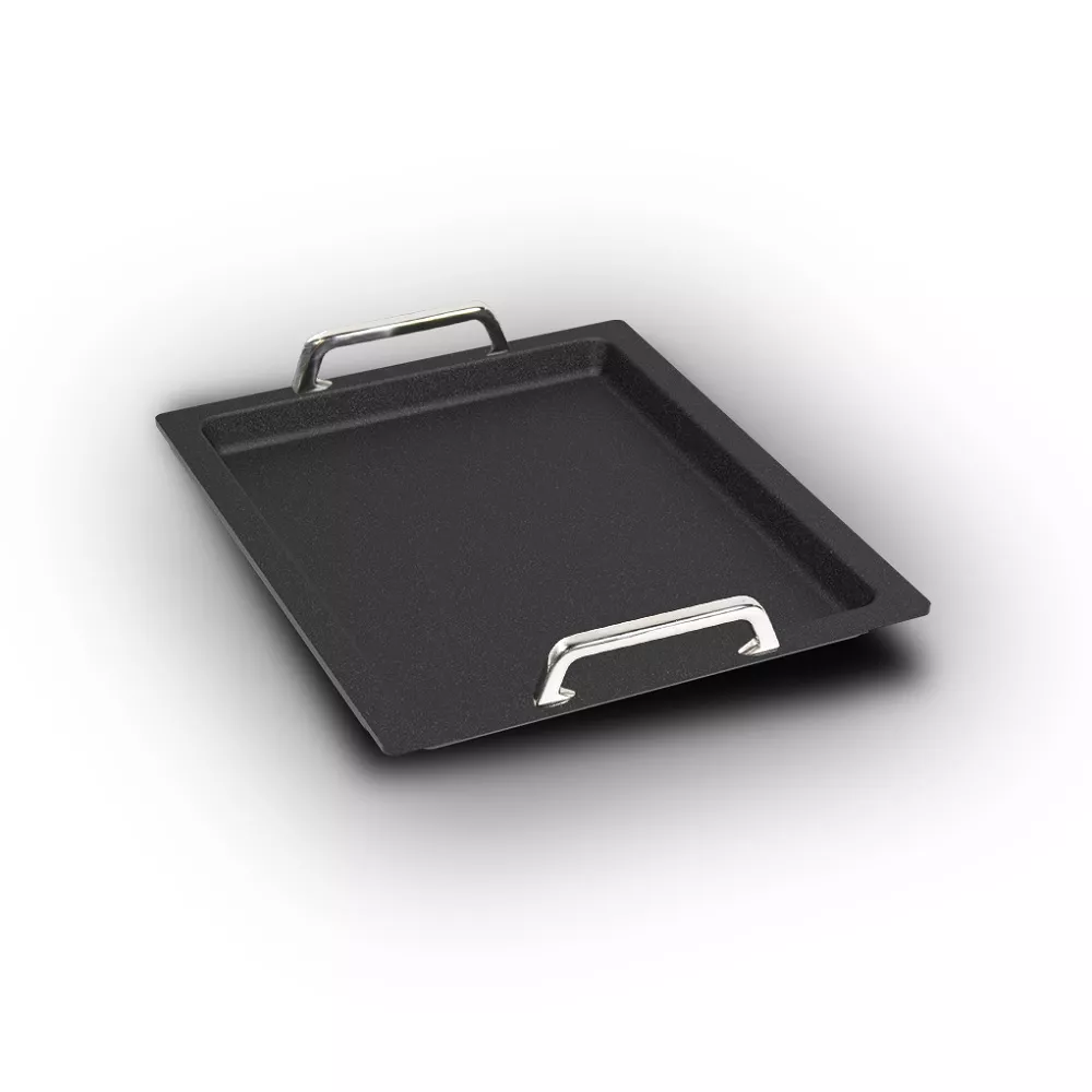 Gussplatte Grillplatte glatt 27 x 33 cm (GN 1/2)