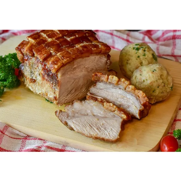 Auflaufform Bratreine mittel mit Schweinebraten