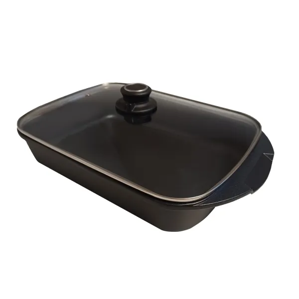 Bratreine Auflaufform groß mit Glasdeckel