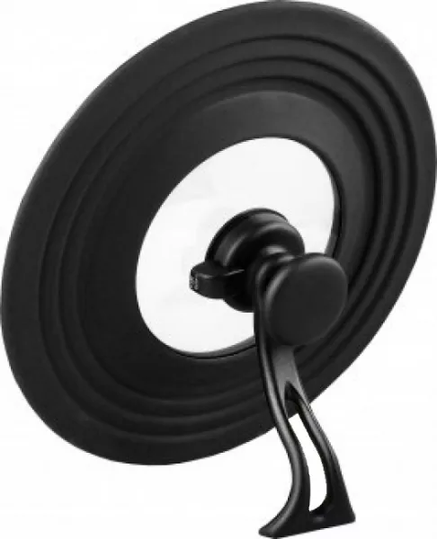 Bratdeckel rund groß 22 - 30 cm schwarz Bratdeckel rund groß 22 - 30 cm schwarz