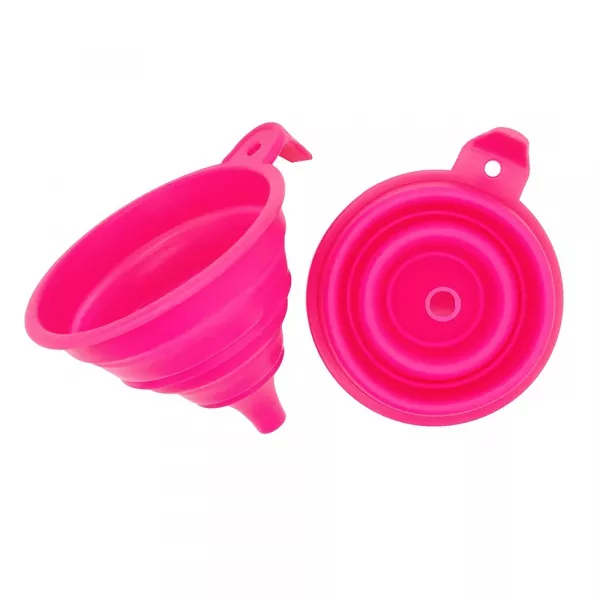 Küchenhelfer Silikon faltbarer Trichter pink