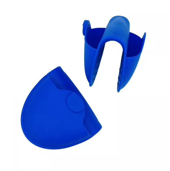 Silikon Fingerschutz mit Magnet 2-er Set blau