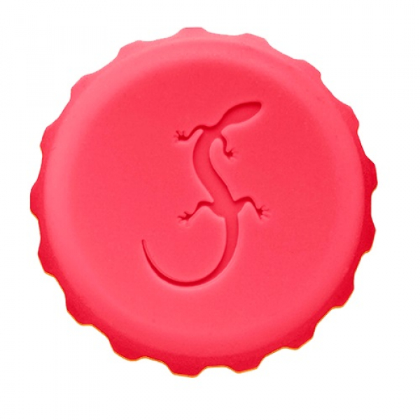 Silikondeckel Flaschenverschluss erdbeerrot