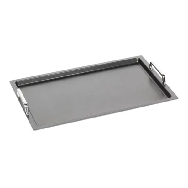 Guss-Grillplatte glatt 53 x 33 cm Griffe (GN 1/1)