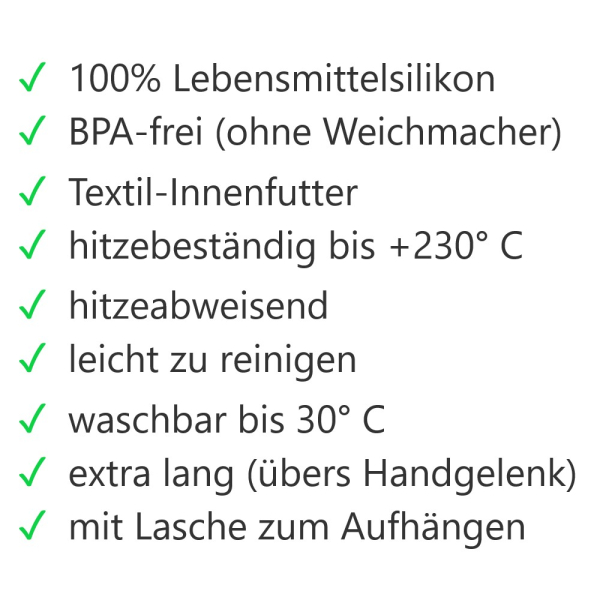 Backhandschuh Grillhandschuh