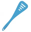 Küchenhelfer Silikon Dreieck-Schlitzwender 31 cm blau